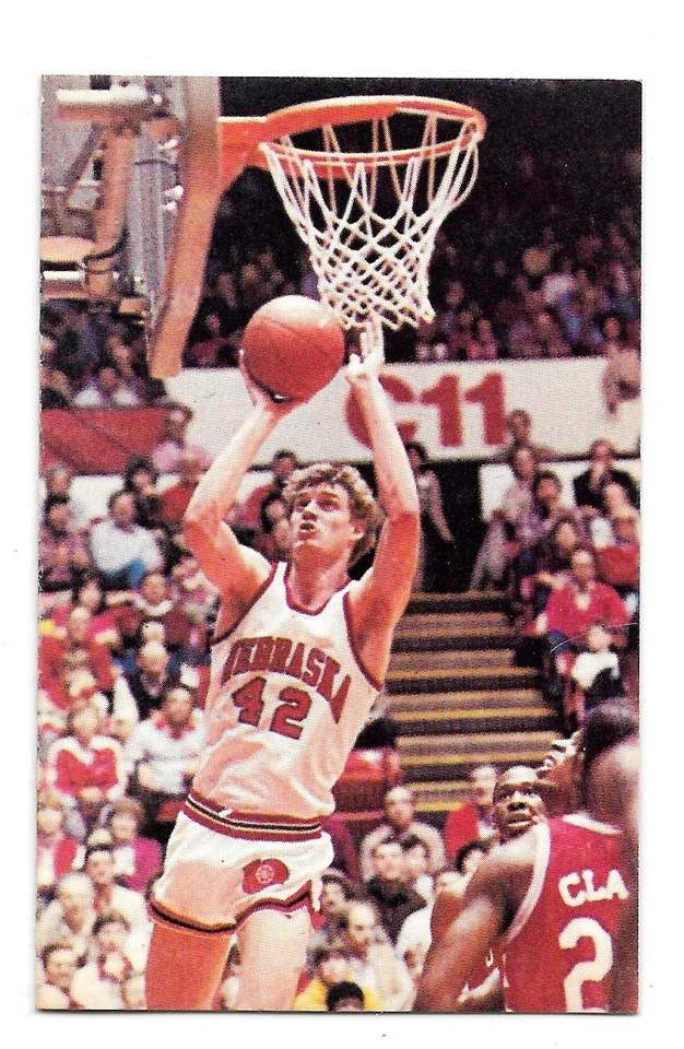 1984-85 Dave Hoppen 内布拉斯加州 Cornhuskers Husker 篮球口袋时间表 — 第 1/1 张图片