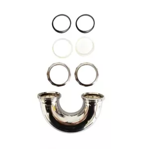 22 Gauge 1-1/2 X 1-1/2 Chrome Plated Brass Tubular Low Inlet J-Bend For P-Trap - Picture 1 of 1