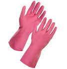 12 Pairs Pink Household Rubber Gloves for Cleaning Washing Painting Gardening