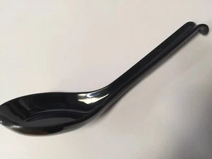 SOPA CHINA NEGRA 20 X CUCHARAS DE SOPA, MANGO LARGO CALIDAD PREMIUM, CORREO GRATUITO - Imagen 1 de 4