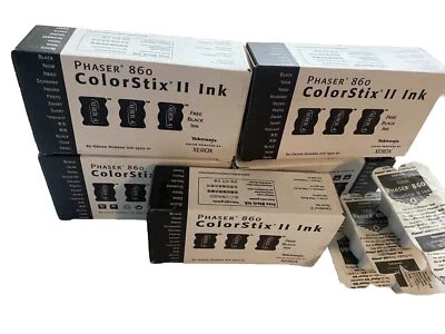 Phaser 860 ColorStix II Ink 3 Black Ink 016-1902-01 Tektronix Xerox NEW - Image 1 of 2