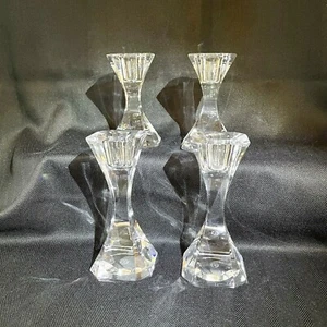 VILLEROY & BOCH CRYSTAL COCKTAIL CLUB CANDLEHOLDERS - Picture 1 of 8