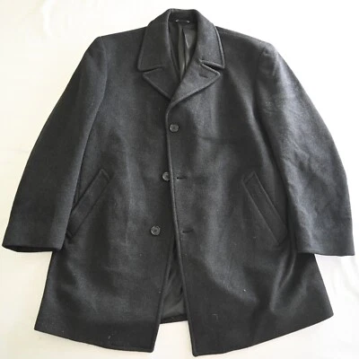 Vintage Blue Label Ralph Lauren Mens XL 48R Charcoal Gray Soft Flannel Coat - Image 1 of 4