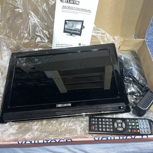 Small 12V /240V CURTIS LEDV1530UK-BLACK 15" TV/DVD for CARAVAN OR CAMPING - Picture 1 of 6