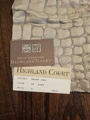 Philip Gorrivan Highland Court 159 remanente de paloma seda algodón lino 800253H cocodrilo Foto 1 de 4