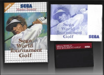 Sega Master System SEGA WORLD TOURNAMENT GOLF w/Cartridge/Instructions/Box rare! - Image 1 of 4
