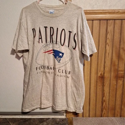 Camisa De Colección New England Patriots NFL Fútbol Salem Deportes Puntada Única Grande Foto 1 de 4