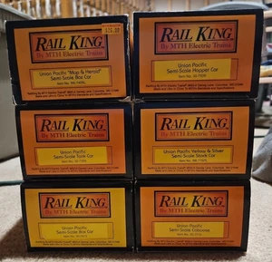 MTH Rail King Union Pacific set of 6 Rail Road Cars In their Original Boxes - Picture 1 of 23