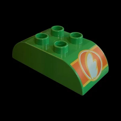 Duplo block - 2X4 decorated block - rounded- combined ship (MISC260) - Image 1 of 2