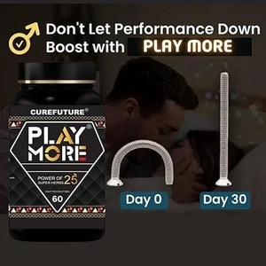 Play More Ultra Herbal Capsules 1600mg Men’s Focus, Energy & Performance Formula - Picture 1 of 8