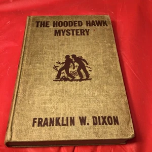 Hardy Boys by F. W. Dixon Grosset & Dunlap Tan The Hood Hawk Mystery 1954 - Foto 1 di 5