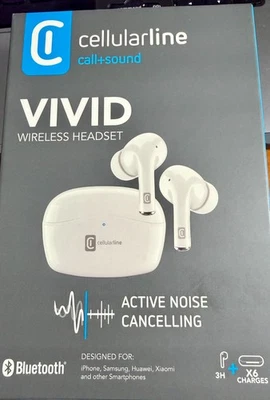 Cellular Line Vivid Wireless Headset NUOVO SIGILLATO - Immagine 1 di 3