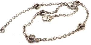 Collana cuore Judith RIPKA argento sterling ROLO CHAIN CON LA SCATOLA - Foto 1 di 9