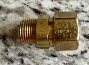 TracPipe FGP-FST-500 1/2" AutoFlare x NPT Straight Fitting (A20845-2) OFC-93 - Picture 1 of 5