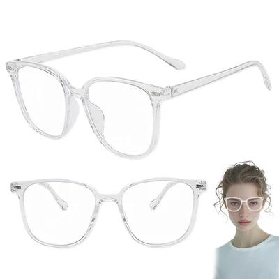 Blaulichtfilter Brille Damen Herren Rechteck Rund ohne Stärke Gaming Schutz