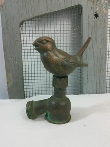 Rubinetto uccellino vintage ottone massiccio bronzo esterno utilità giardino rubinetto decorazione antica - Foto 1 di 21