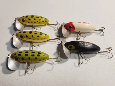 5 Fred Arbogast Jitterbug Fishing Lures 2 5/8" - Image 1 of 4