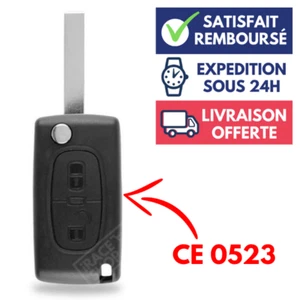 Coque Clé Boitier pour Télécommande Plip CITROEN C2 C3 C4 C5 C6 Berlingo ➜CE0523 - Picture 1 of 4