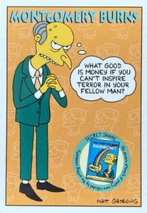 1994 SKYBOX THE SIMPSONS BINGO MONTGOMERY BURNS #S7 TRADING CARD - Picture 1 of 5