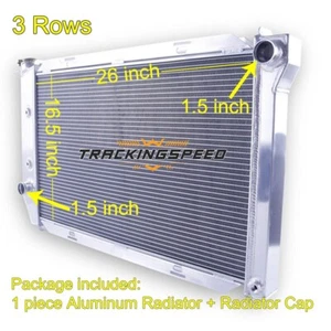 Radiador de aluminio de 3 filas para Ford Torino/Lincoln Continental/Monterey 1969-1972 - Imagen 1 de 13