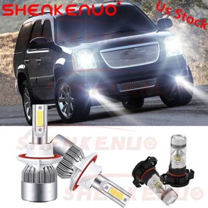 6000K For GMC Yukon 2007 - 2014 LED Headlights Kit Hi/Lo Beam Fog Light 4x Bulbs - Picture 1 of 20