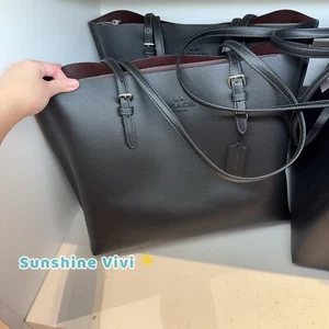 Neu mit Etikett Coach Mollie Ledertasche große Größe CV968 silber/schwarz - Bild 1 von 10