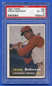 1957 FRANK ROBINSON ROOKIE PSA 6 EX-MT GRADE HOF TOPPS SHARP COLOR (#35) RZC - Picture 1 of 3