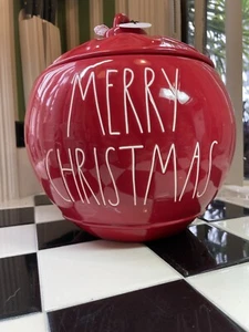2022 RAE DUNN MERRY CHRISTMAS Ornament KANISTER/KEKSDOSE groß - Bild 1 von 13