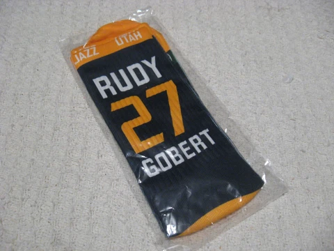 Utah Jazz RUDY GOBERT Promotional Adult Size 10-12 Socks Cover