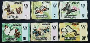 SARAWAK ( MALAYSIA ) BUTTERFLIES 1977 SG 226 - 232 HARRISON PHOTOS MNH FRESH!! - Picture 1 of 2