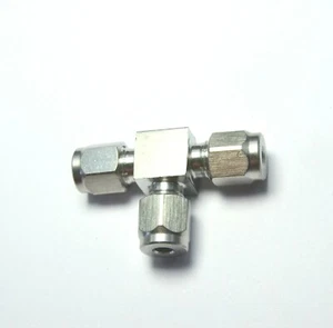 5/32" OD Tube Steel Stainless Twin Ferrule Tee Union Fitting Air Gas Water - Picture 1 of 5