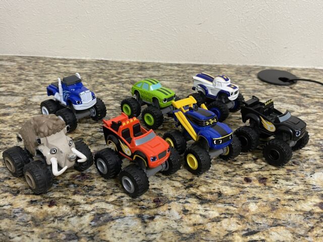 6Pcs Set Children Cartoon Machines Blaze Model Russian Classic Vehicles  Toys Monster Truck Racer Figure Kids Game Cars Gifts