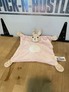 H&M Bunny Rabbit Baby Lovey Security Peachy Muslin Knotted Blanket Soft - Picture 1 of 4