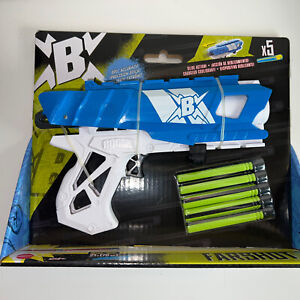 Mattel Farshot B Blue and White Foam Dart Gun NEW outdoor toy 5P