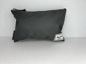 Herschel Virgin Atlantic Gray Zip-Up Makeup Bag Travel Case Zip Pocket - Picture 1 of 12