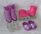 American Girl Doll Shoes Boots Roller Blades Lot For 18-Inch Dolls 4 Pairs