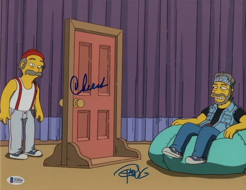 CHEECH MARIN TOMMY CHONG SIGNED THE SIMPSONS 11X14 PHOTO CHEECH & CHONG BECKETT Cover