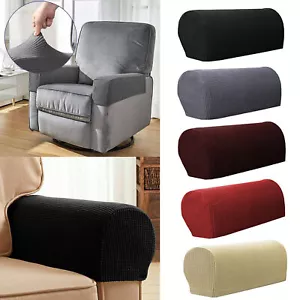 2PCS Removable Arm Stretch Sofa Couch Chair Protector Armchair Covers Armrest - Picture 1 of 15