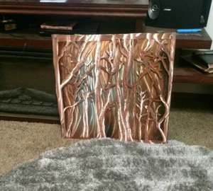 Metal Wall Art tree wall hanging sculpture home Decor Yard Deck Door Garden art - Picture 1 of 5