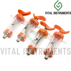 4 Dosen Spritzen 30 ml unzerbrechlich Kunststofffass Luer Lock Vieh Tierarzt - Bild 1 von 1