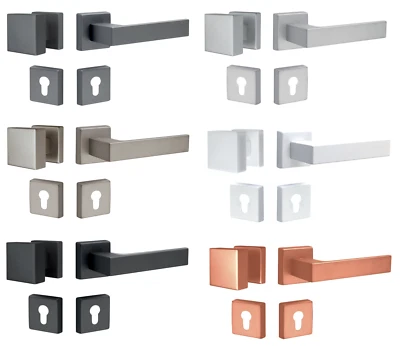 Aluminium Béquille de porte Bouton Poignée intérieur Poignée de Porte Raccord - Photo 1/4