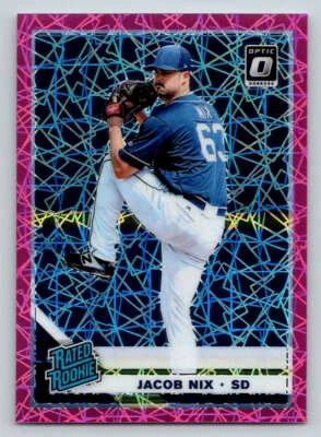 2019 Donruss Optic Pink Velocity #68 Jacob Nix RR /199 (ref 200526) - Image 1 of 2
