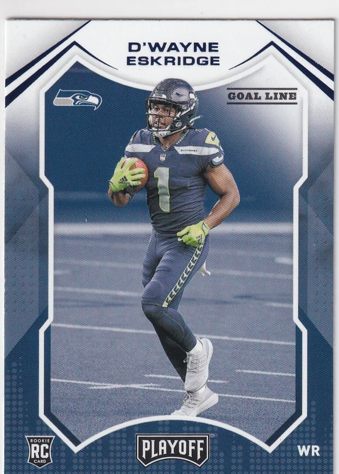 2021 PLAYOFF GOAL LINE RC D'WAYNE ESKRIDGE SEAHAWKS PARALLELS (AG)1000 - Image 1 of 1