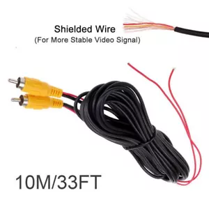Für Rückfahrkamera & Erkennungskabel 33 Fuß Auto RCA Verlängerung Video Kabel - Bild 1 von 8