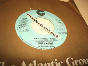 Sister Sledge -All American Girls-Cotillion-46007 STEREO/MONO VG+ PROMO VINYL 45 - Picture 1 of 2