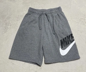 Nike Sportswear Club Sweat Shorts Boys Large Gray Elastic Waist Swoosh Logo - Picture 1 of 9