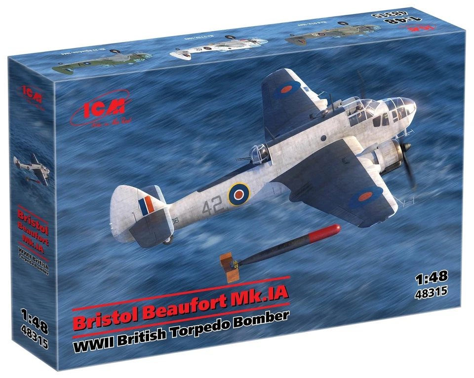 ICM - Bristol Beaufort Mk.IA WWII 1/48 British Torpedo Bomber