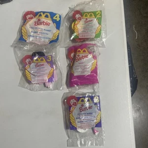 McDonald’s Barbie Happy Meal Toys Lot Of 1994,95 &98 All Sealed But 1 - Picture 1 of 13