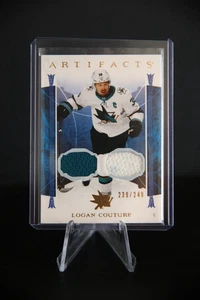 22/23 UD ARTIFACTS GOLD DUAL GAME JERSEY PARALLEL #39 Logan Couture #24/249 - Picture 1 of 2