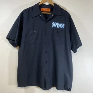 Vintage 2000 Slayer Large Tour Y2K Red Kap Mechanic Workwear Band Shirt - Picture 1 of 6